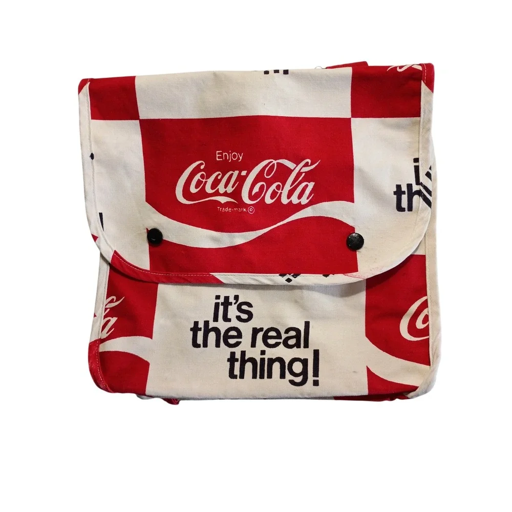 Vintage Coca Cola Red White Hat and Backpack Set Its The Real‎ Thing Canvas Kids